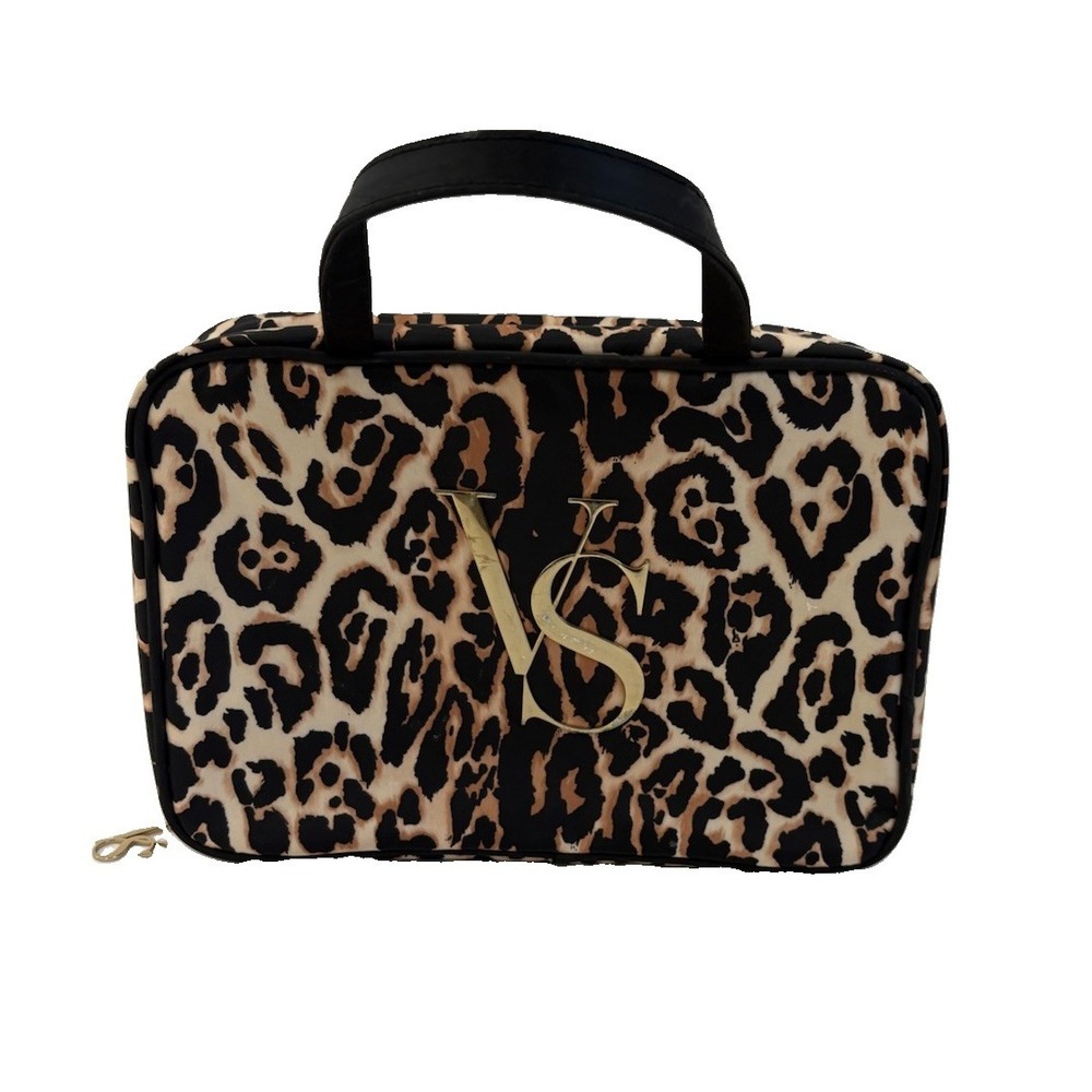 VICTORIA'S SECRET Bag Leopard Hanging Train Travel Case Cheetah Jetsetter Y2K